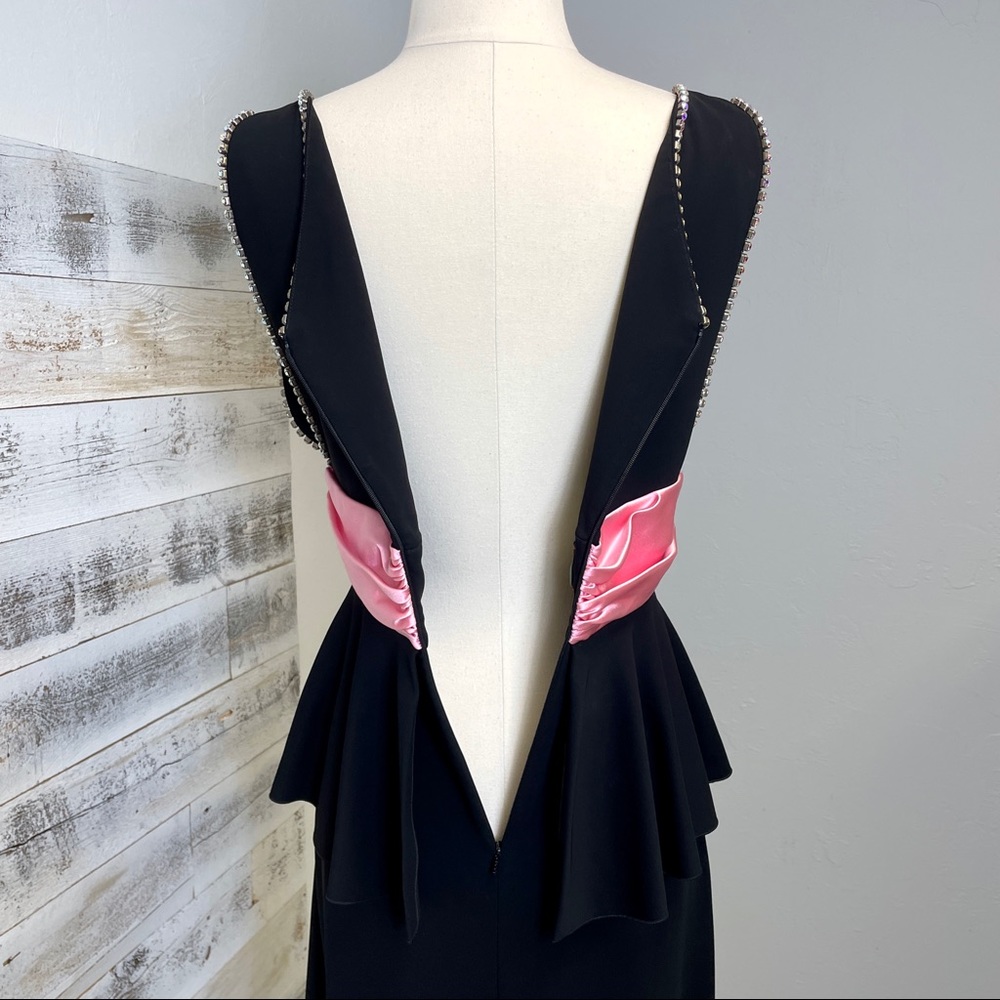 GUCCI Black Bow Gem Gown Dress 515119 Size S 4 6 - Picture 7 of 13